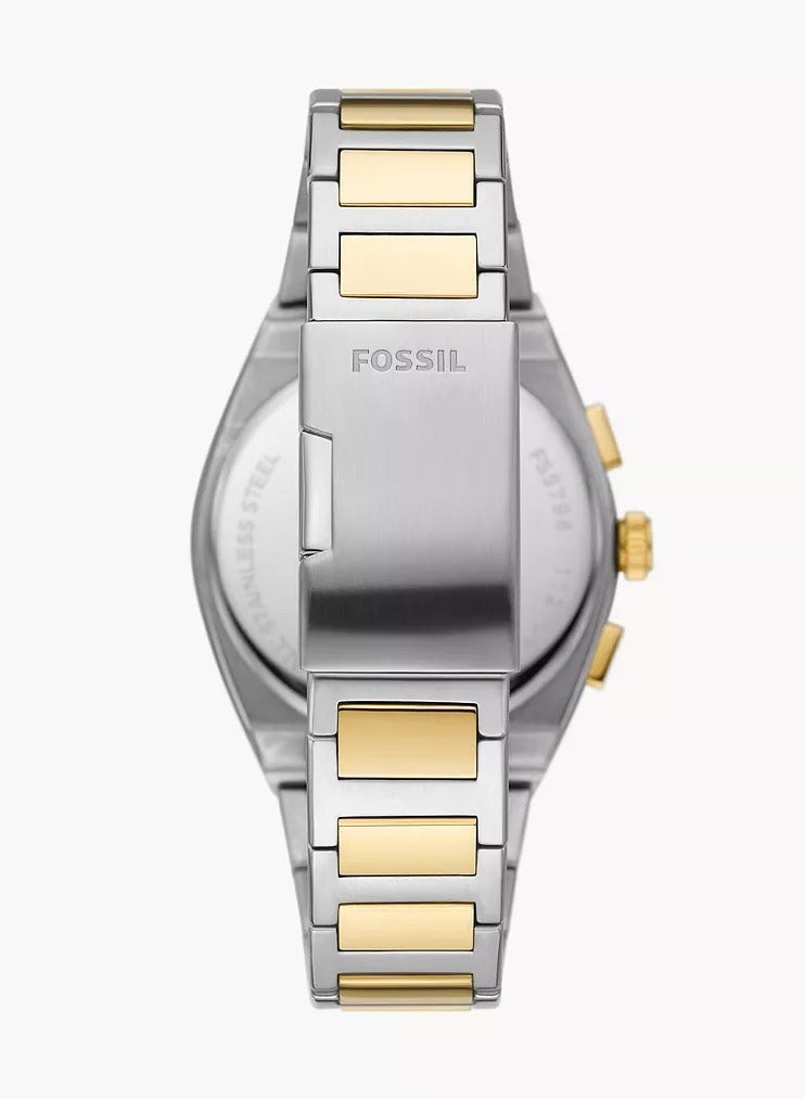 FOSSIL Men's Chronograph Round Shape Stainless Steel Wrist Watch - Image 3