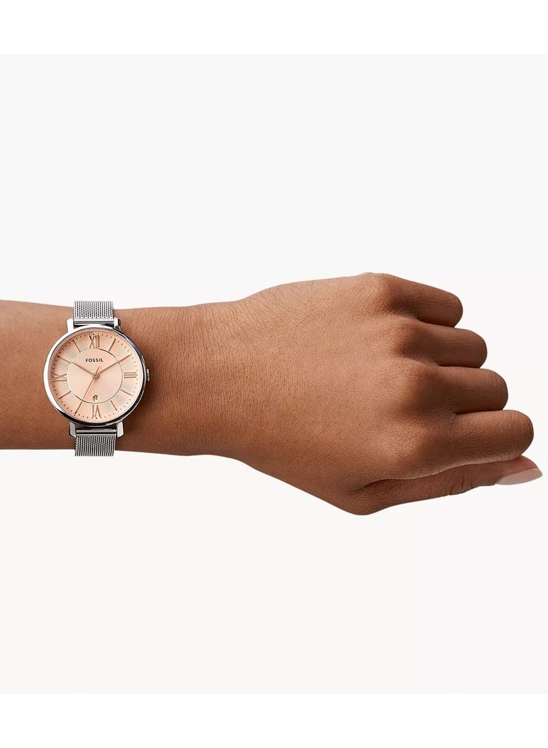 FOSSIL - Women's Analog Round Shape Stainless Steel Wrist Watch ES5089 - 36 Mm - Image 1