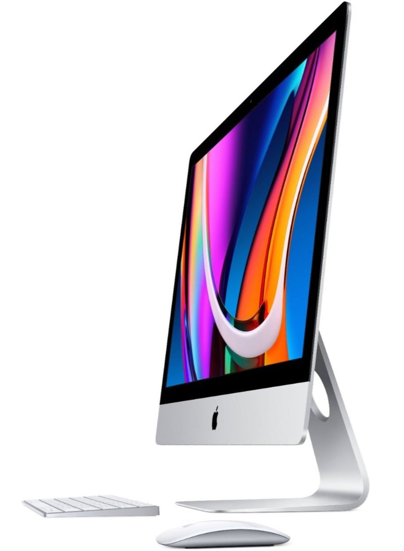 Apple - 27 Inch iMac, 5K Retina Display, Intel 10th Gen Core i9 Ten-Core CPU, 16GB RAM, 1TB SSD, FaceTime HD 1080p Camera, macOS, Includes Apple Magic Keyboard and Mouse English Silver - Image 1