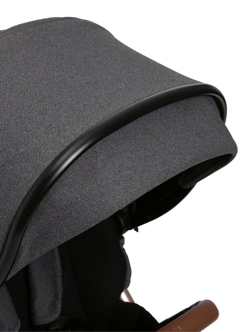 Chicco - Mysa Stroller - Newborn Comfort with Reversible Seat, Shock Absorbing Wheels UV Canopy, Black Satin, Foldable Design - Image 1
