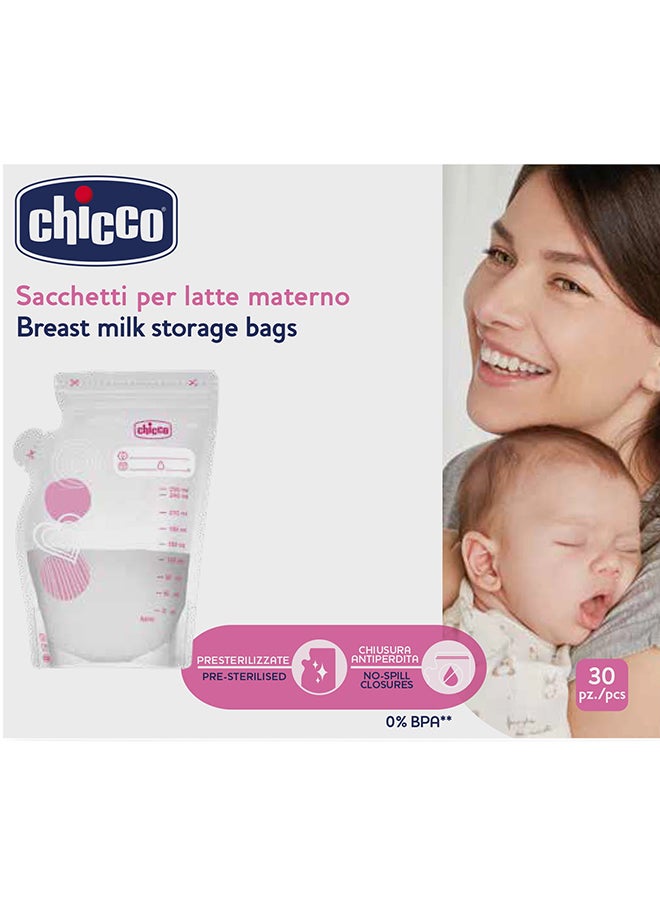 Chicco 30 Pieces Breastmilk Storage Bags - Image 2