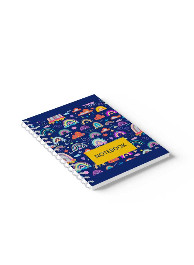 LOWHA Spiral Notebook Boho Weather Pattern Blue/Yellow/Pink - Image 5