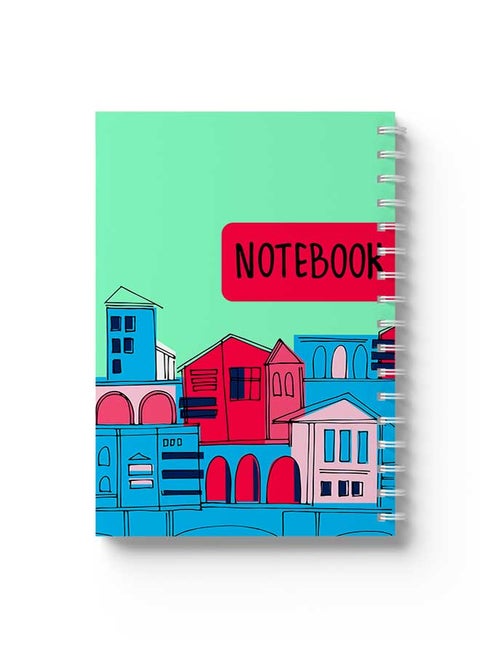 Spiral Notebook Notebook Seamless Pattern Green/Blue/Red