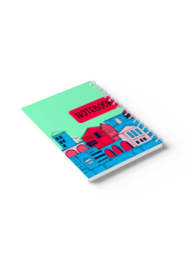 LOWHA - Spiral Notebook Notebook Seamless Pattern Green/Blue/Red - Image 1