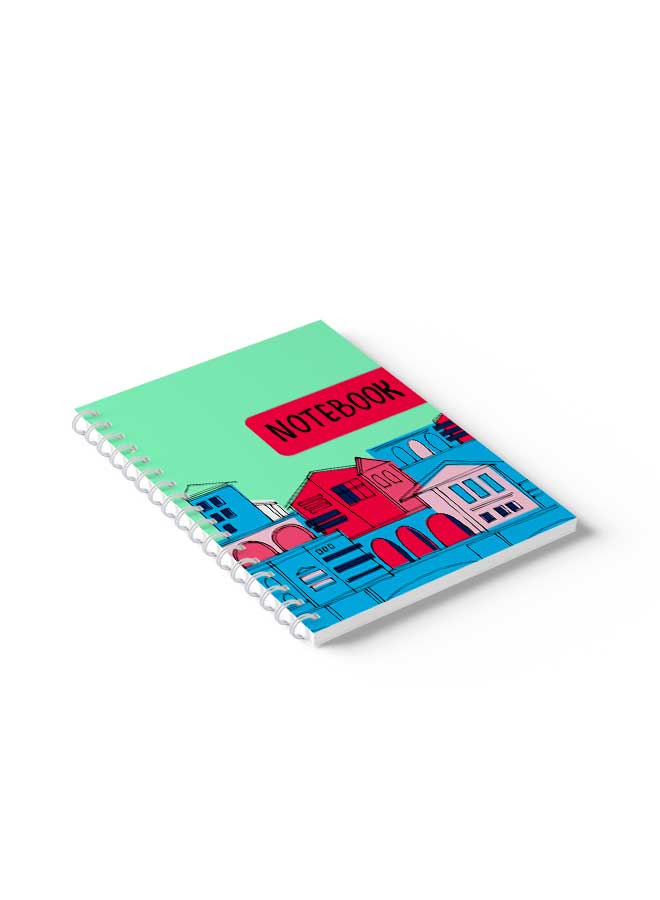 LOWHA - Spiral Notebook Notebook Seamless Pattern Green/Blue/Red - Image 1