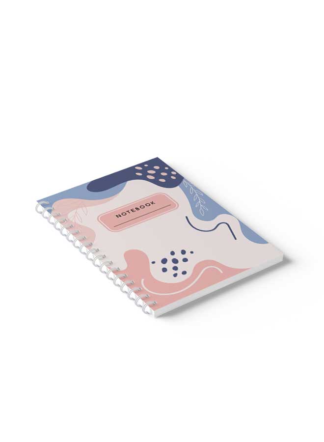 LOWHA Spiral Notebook Aesthetic Floral Art3 Red/Blue - Image 5