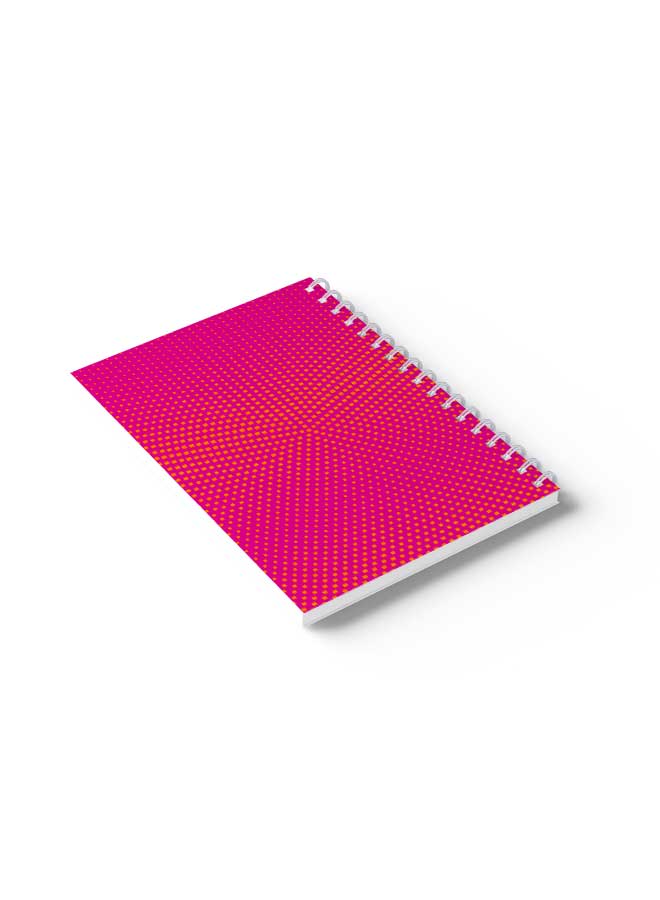 LOWHA Spiral Notebook Square Halftone Yellow Pattern Pink/Yellow - Image 4