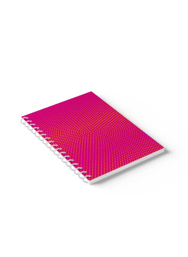 LOWHA Spiral Notebook Square Halftone Yellow Pattern Pink/Yellow - Image 5