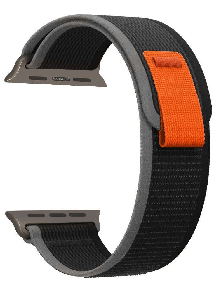 MARGOUN - 2 Packs For Apple iWatch Bands Nylon Alpine And Trail Bands Compatible With Apple iWatch For Men Women Replacement Strap 49Mm 45Mm 44Mm 42Mm For iWatch Series Ultra/8/7/6/5/4/3/2/1/SE Black - Image 1