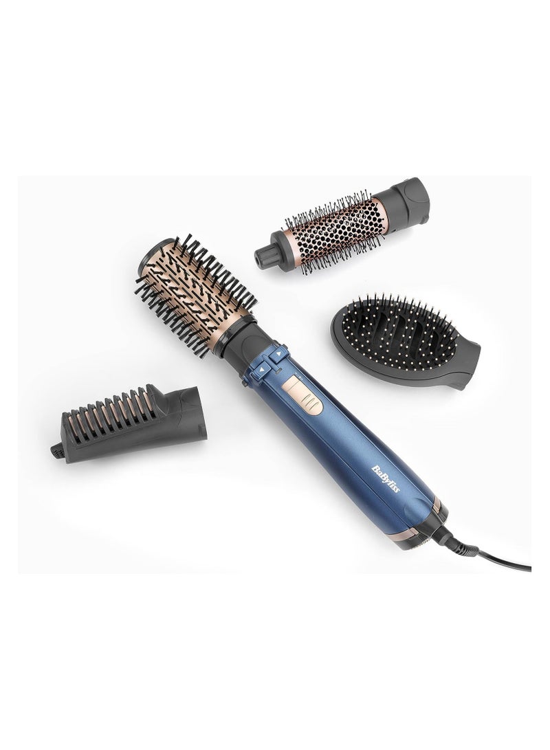 babyliss - Hair Styler Pro 1000 38mm Thermal Brush With 2,2m Swivel Cord Rotating 50mm Soft Bristle Brush With 2 Heats Plus a Cool Design and Saloon Quality As965sde Purple/Black - Image 1