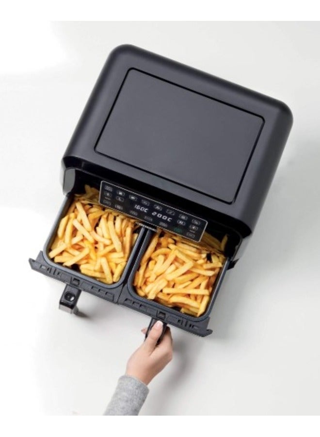 Ariete Air Fryer Dual Metal 4624-1700 W.-2 Non-Stick Baskets-8 L.- 8 L 1700 W 4624 black - Image 3