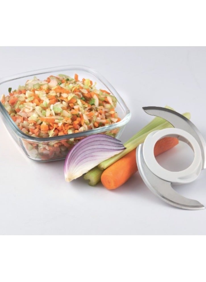 Ariete Food Processor Robomax Metal Machinable Chopper Capacity Variable Speed With Pulse Stainless Steel Chopper Blade 2 L 1000 W 1783 White - Image 3