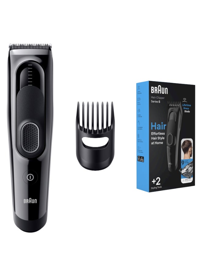 Braun Hair Clippers Series 5 5310, Hair Clippers for Men with 9 Length Settings - Image 1