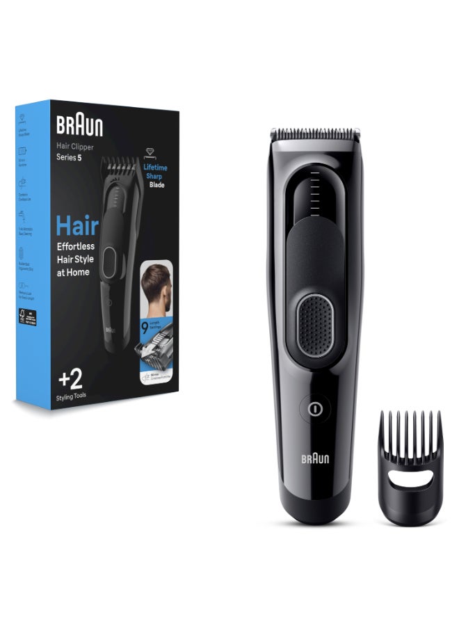 Braun Hair Clippers Series 5 5310, Hair Clippers for Men with 9 Length Settings - Image 5
