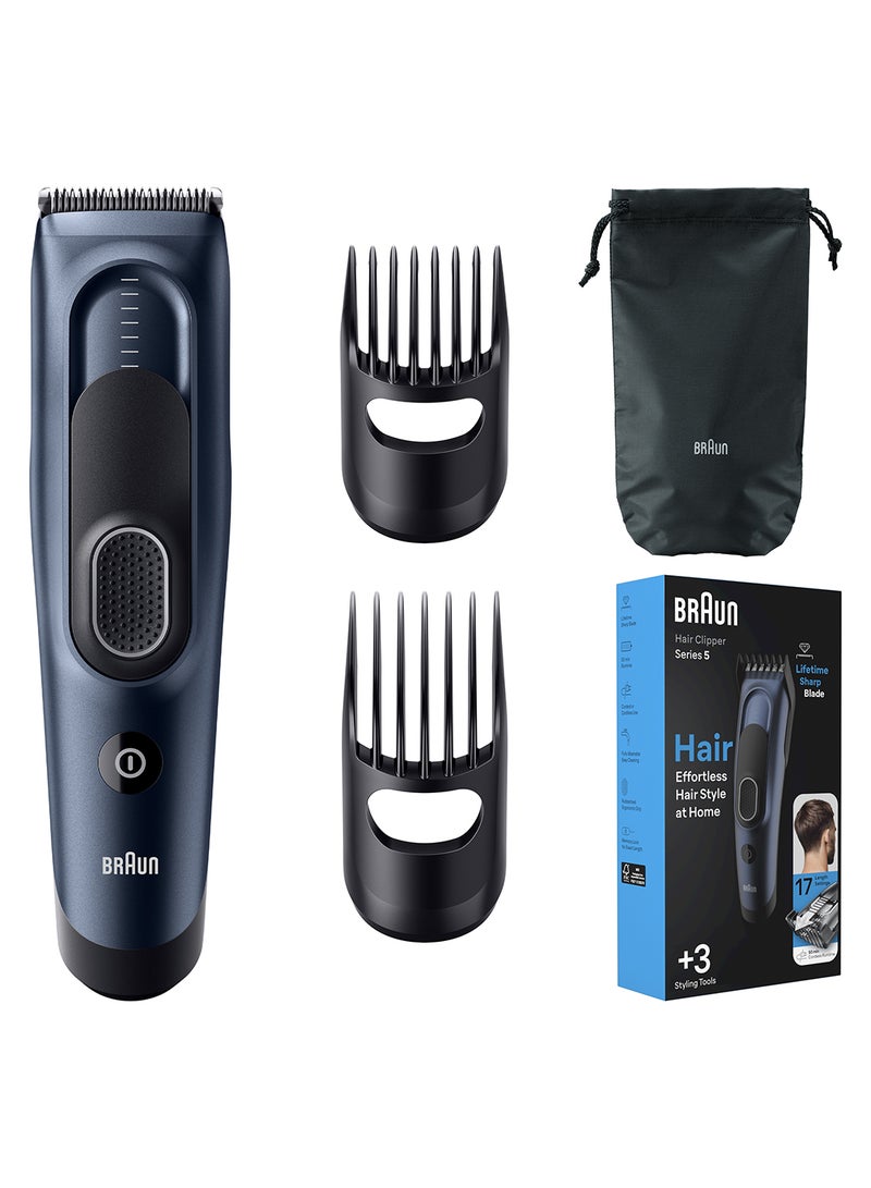 Braun Hair Clippers Series 5 5350, Hair Clippers for Men with 17 Length Settings HC5350 - Black - Image 1