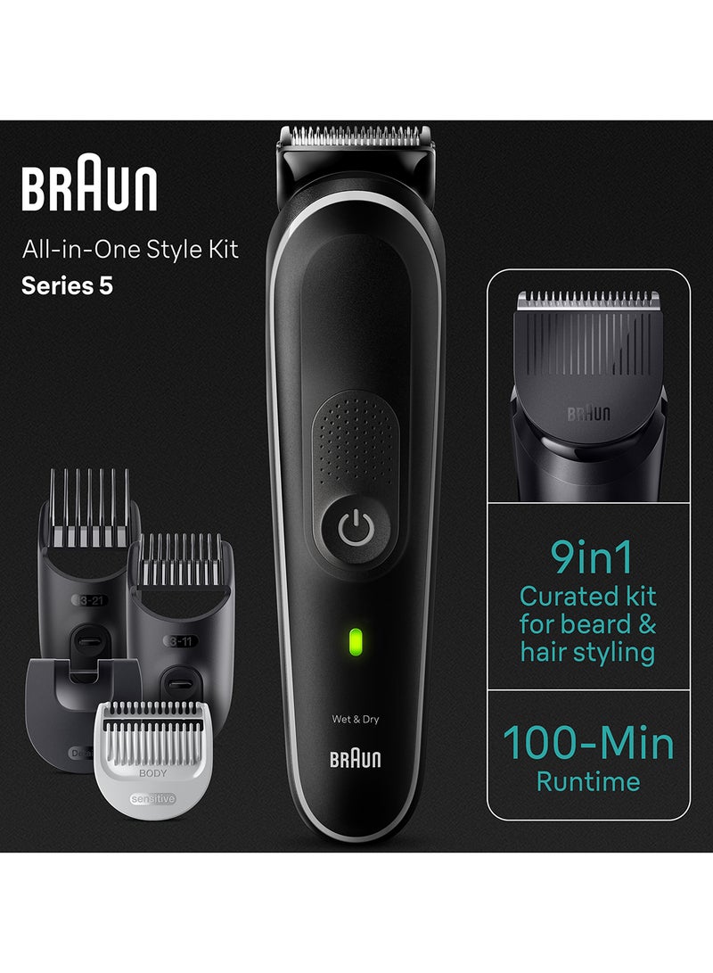 براون ماكينة الحلاقة المتعددة 9 في 1 للرجال من السلسلة الخامسة للجسم والشعر والأذن والأنف - Image 4