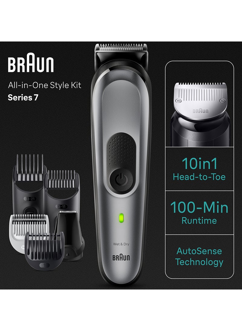 Braun All-In-One Style Kit Series 7 7420, 10-in-1 Kit for Beard, Hair, Manscaping & More - Image 4