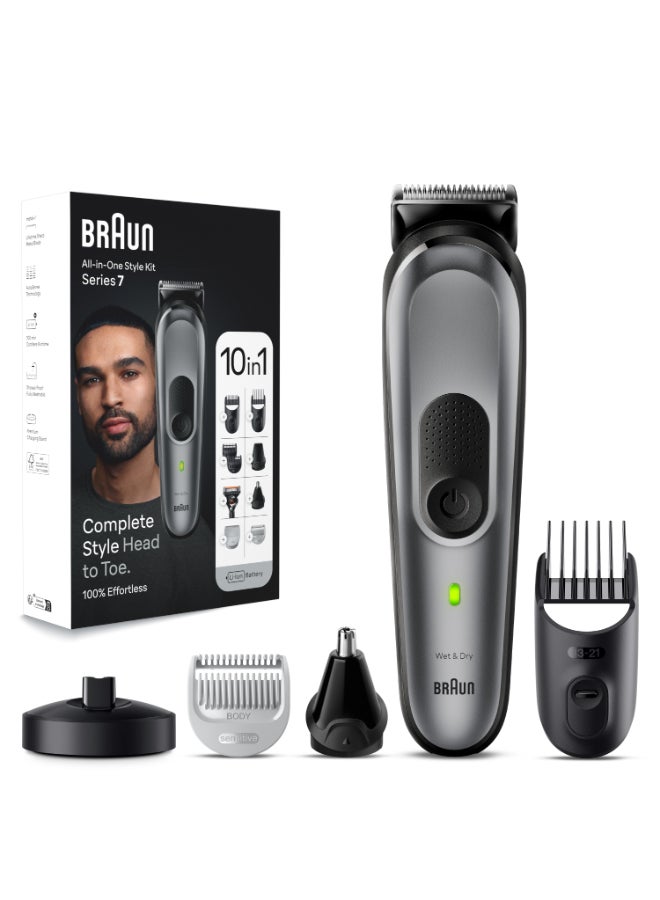 Braun All-In-One Style Kit Series 7 7420, 10-in-1 Kit for Beard, Hair, Manscaping & More - Image 5