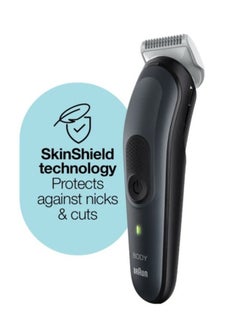 BRAUN Body Groomer Series 5  with Skin Secure Technology with 4 Grooming Tools  - Image 4