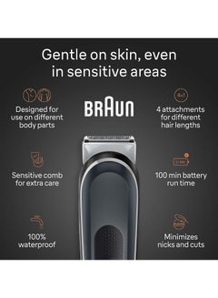 BRAUN Body Groomer Series 5  with Skin Secure Technology with 4 Grooming Tools  - Image 3