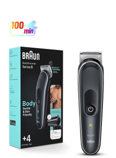 BRAUN Body Groomer Series 5  with Skin Secure Technology with 4 Grooming Tools  - Image 1
