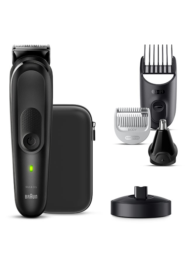 براون مجموعة العناية بالجسم بالكامل 17 في 1 الكل في واحد من السلسلة 7 مقاومة للماء مع حقيبة سفر ممتازة وحامل شحن - Image 3