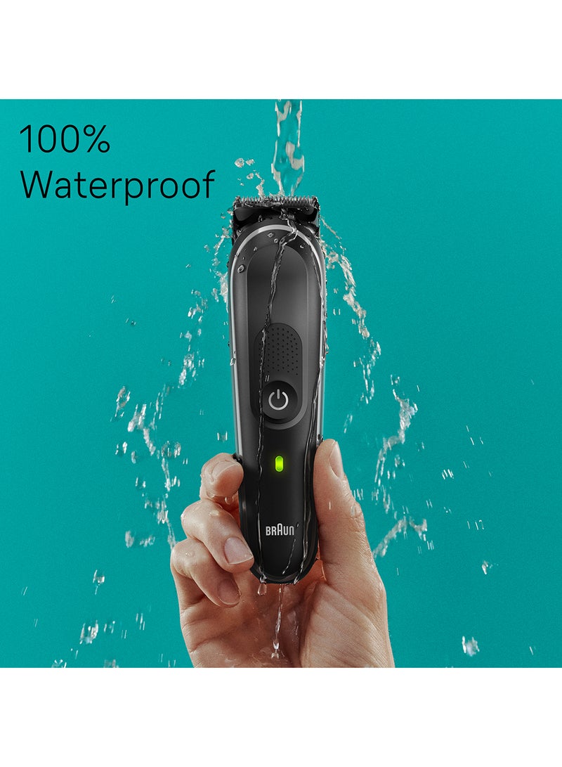 براون ماكينة الحلاقة المتعددة 9 في 1 للرجال من السلسلة الخامسة للجسم والشعر والأذن والأنف، تصميم مقاوم للماء، قابلة لإعادة الشحن - Image 2