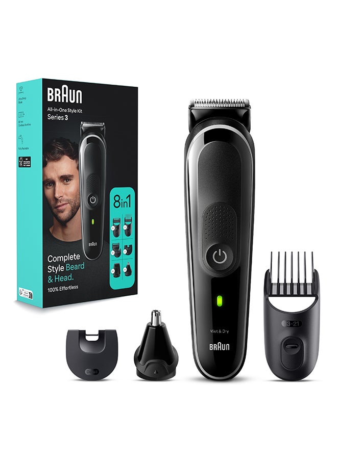 BRAUN All-In-One Style Kit Series 3 3440, 8-In-1 Kit For Beard, Hair, Manscaping & More - Image 2