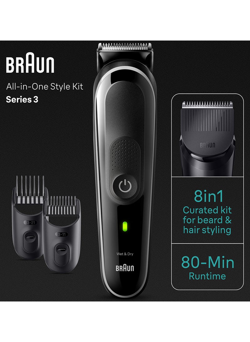 Braun All-In-One Style Kit Series 3 3440, 8-in-1 Kit for Beard, Hair, Manscaping & More - Image 4