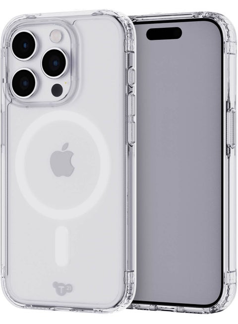 Evo MagSafe For iPhone 15 Pro Case Cover With 12 Feet Impact Drop Protection - Crystal Clear