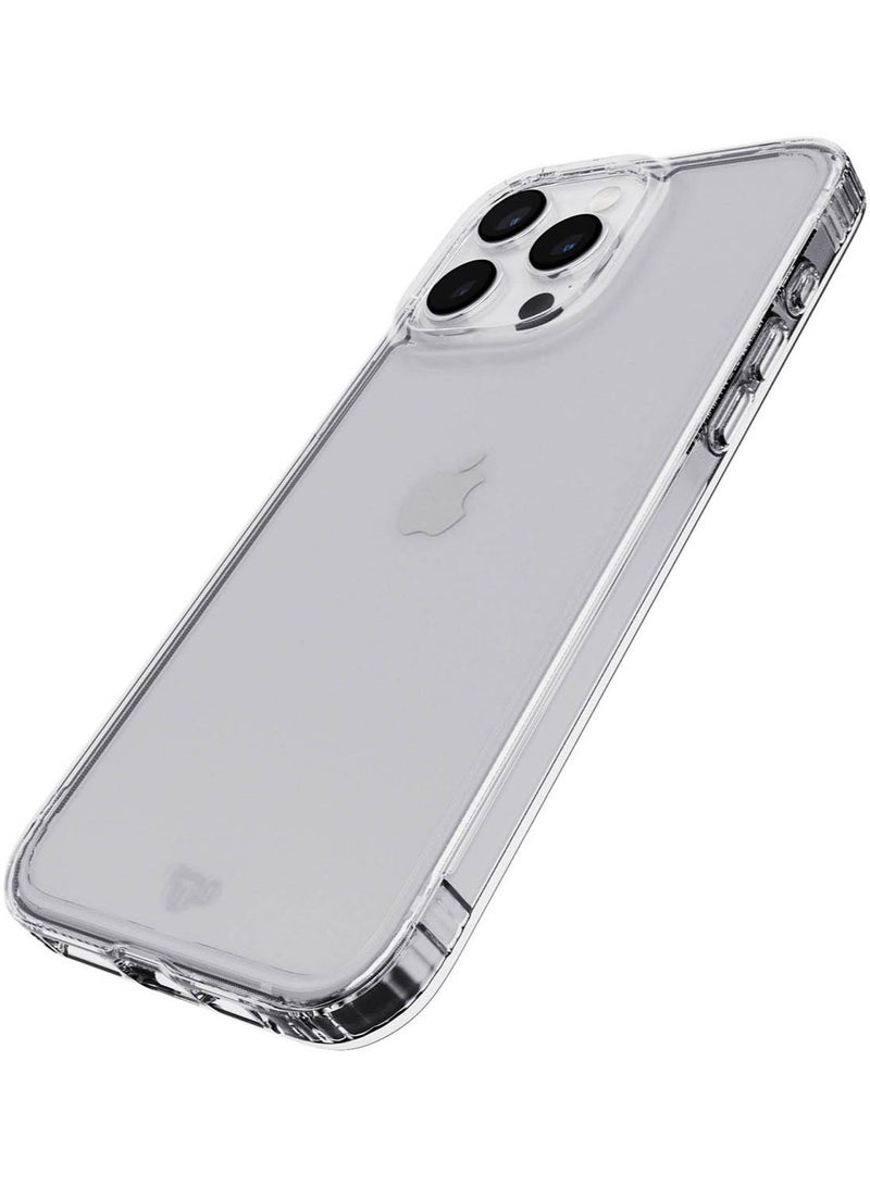 تيك 21 - غطاء حماية Evo لهاتف iPhone 15 Pro مع حماية من السقوط لمسافة 12 قدم - شفاف كريستالي - Image 1