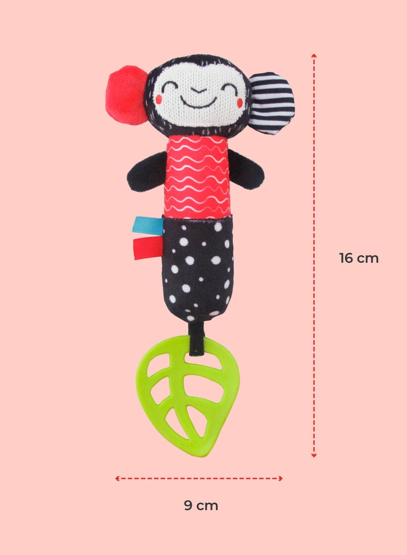 Moon Soft Rattle Plush Toy For 6 Months And Above - Monkey - Image 4