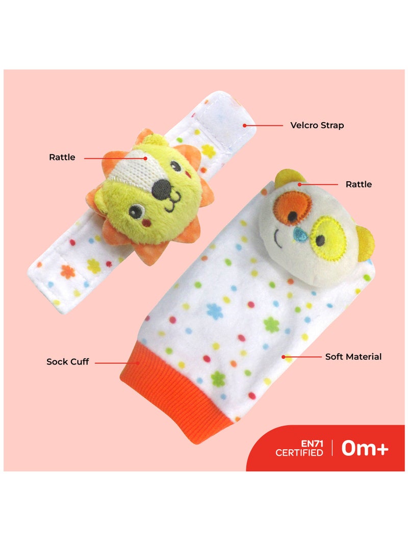 Moon Foot And Wrist Rattle Set Of 4 - Multicolor - Image 2