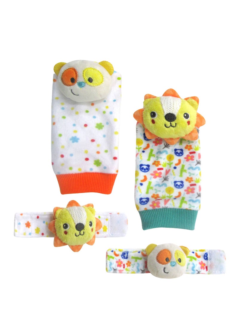 Moon Foot And Wrist Rattle Set Of 4 - Multicolor - Image 1