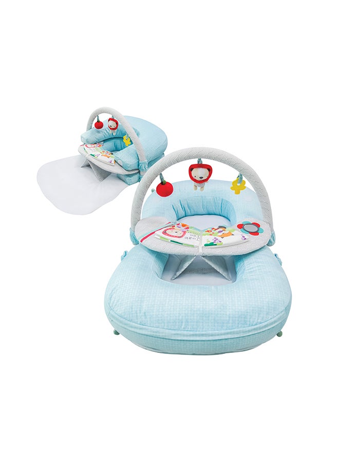 Moon Sit Feed Nap And Play Activity Floor Mat For Babies Suitable From Birth - Blue - Image 1