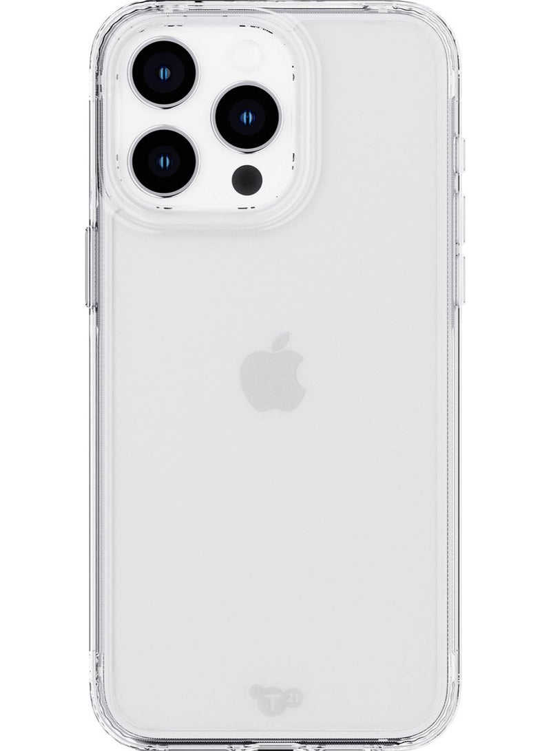 تيك 21 - غطاء حماية Evo لهاتف iPhone 15 Pro Max مع حماية من السقوط لمسافة 12 قدم - شفاف كريستالي - Image 1