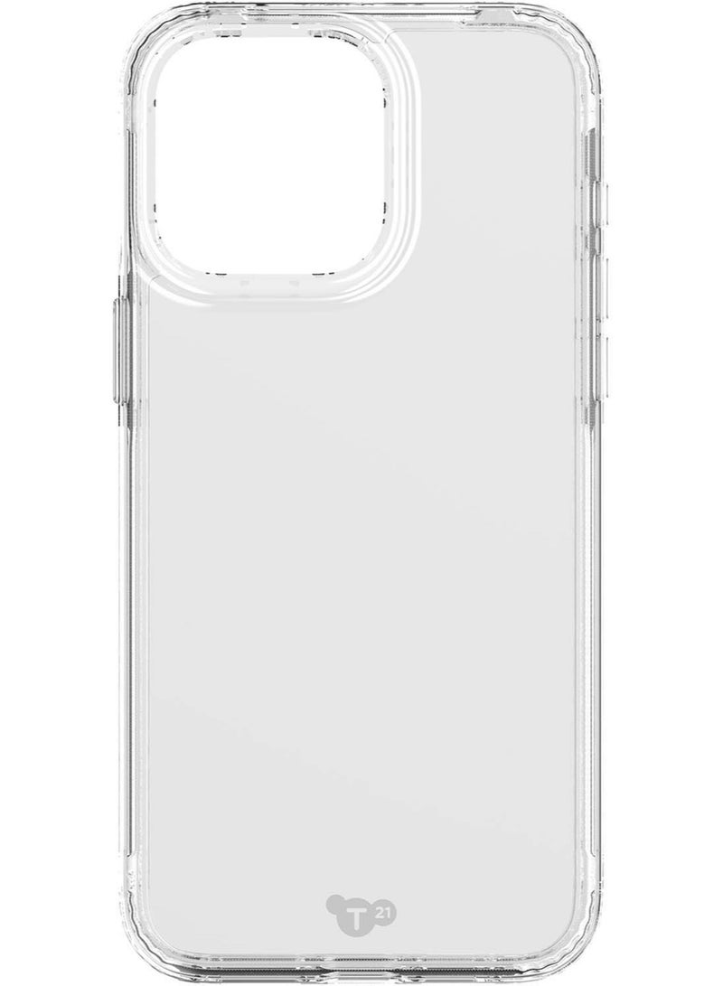 تيك 21 - غطاء حماية Evo لهاتف iPhone 15 Pro Max مع حماية من السقوط لمسافة 12 قدم - شفاف كريستالي - Image 1