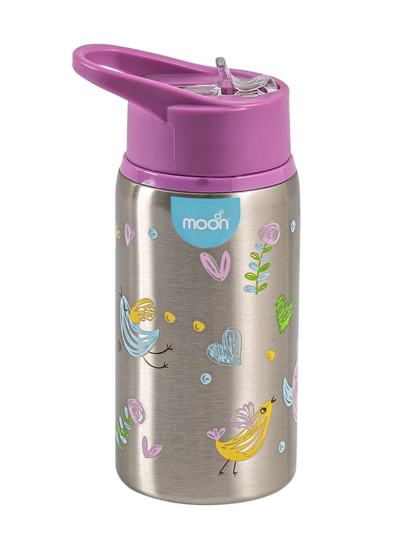 مون Single Wall SS Sipper Bottle - Purple  - Image 1