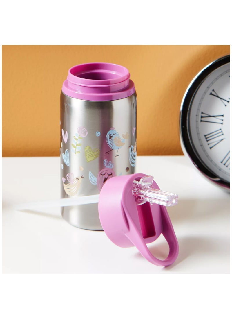 مون Single Wall SS Sipper Bottle - Purple  - Image 4