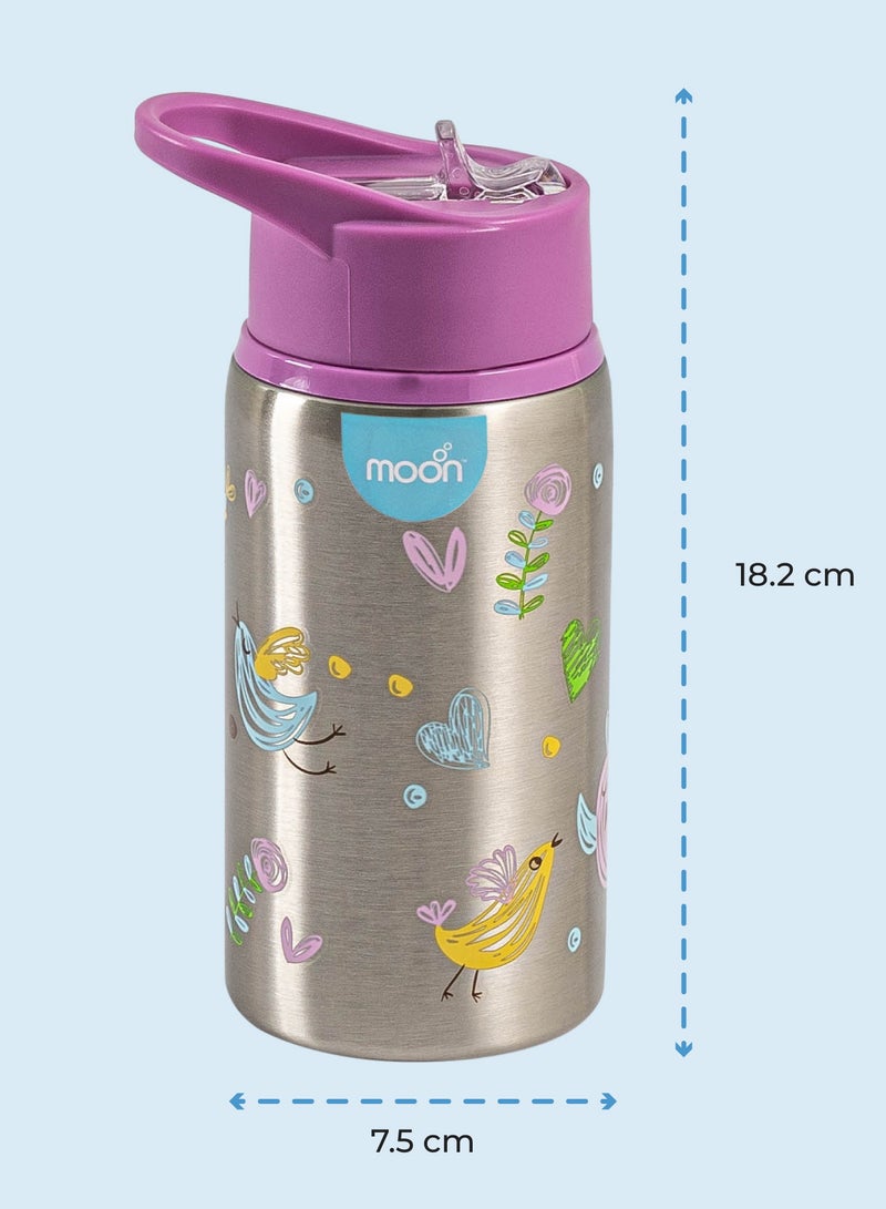مون Single Wall SS Sipper Bottle - Purple  - Image 5