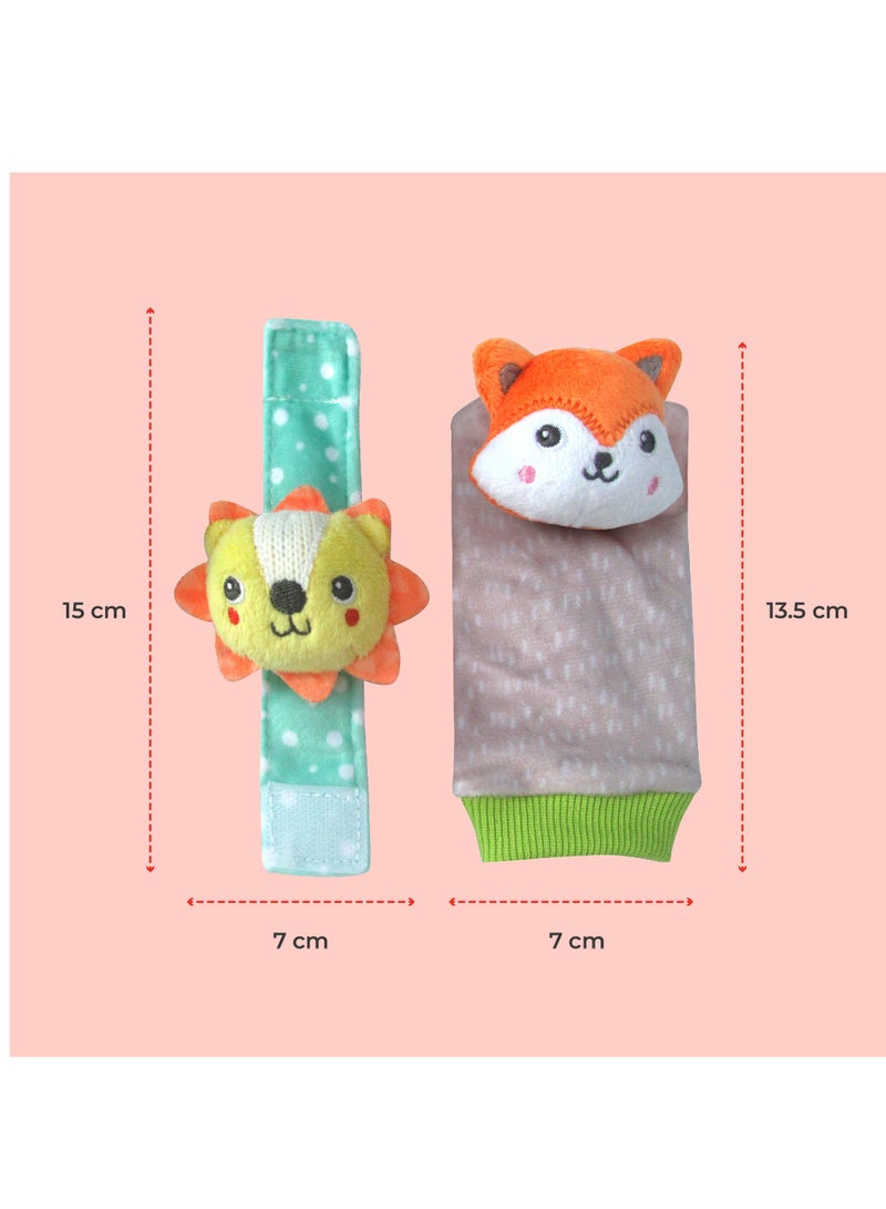 مون طقم رنين القدم والمعصم من 4 قطع - متعدد الألوان - Image 4