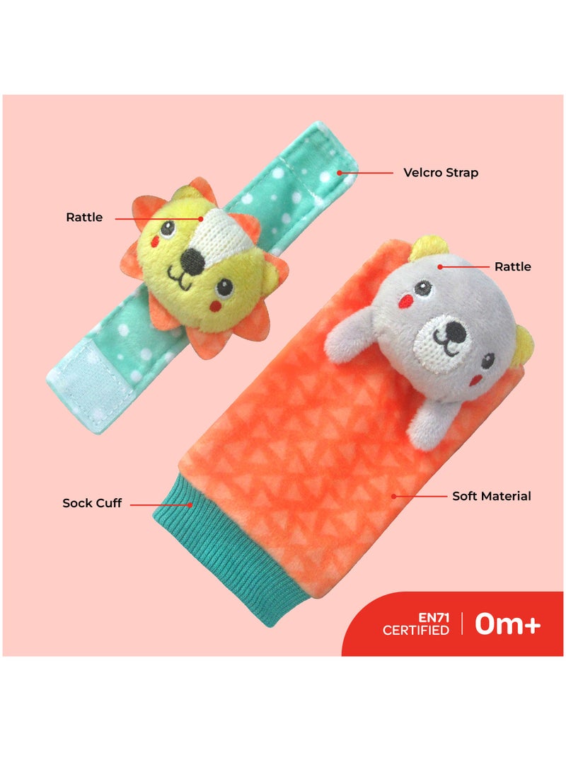 مون طقم رنين القدم والمعصم من 4 قطع - متعدد الألوان - Image 2