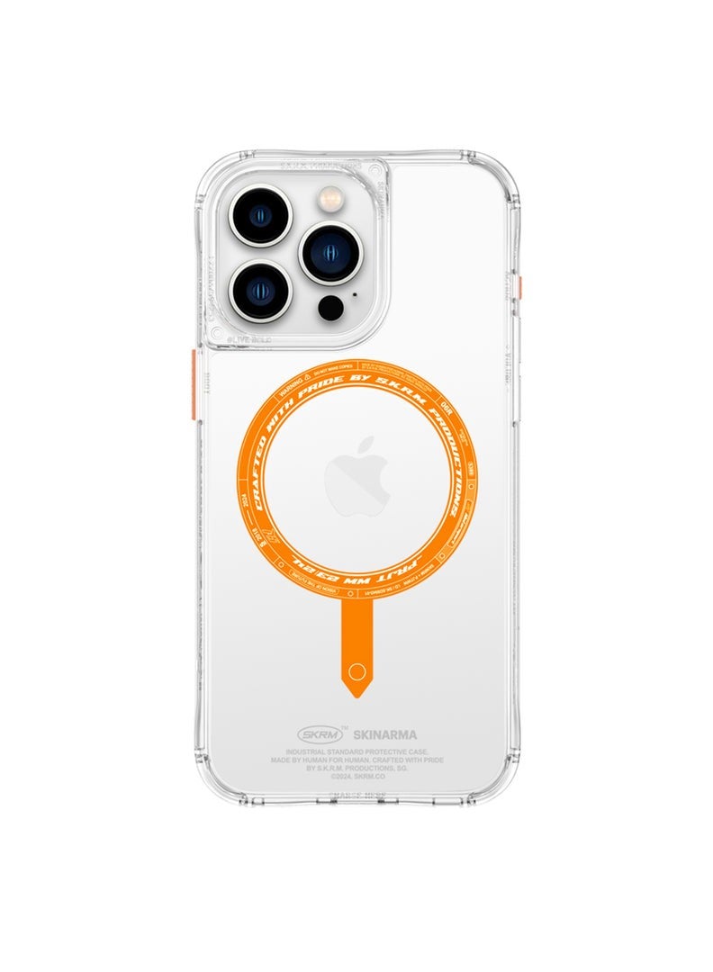 Skinarma Saido Sunburst Mag-Charge iPhone 15 Pro - Orange  - Image 1
