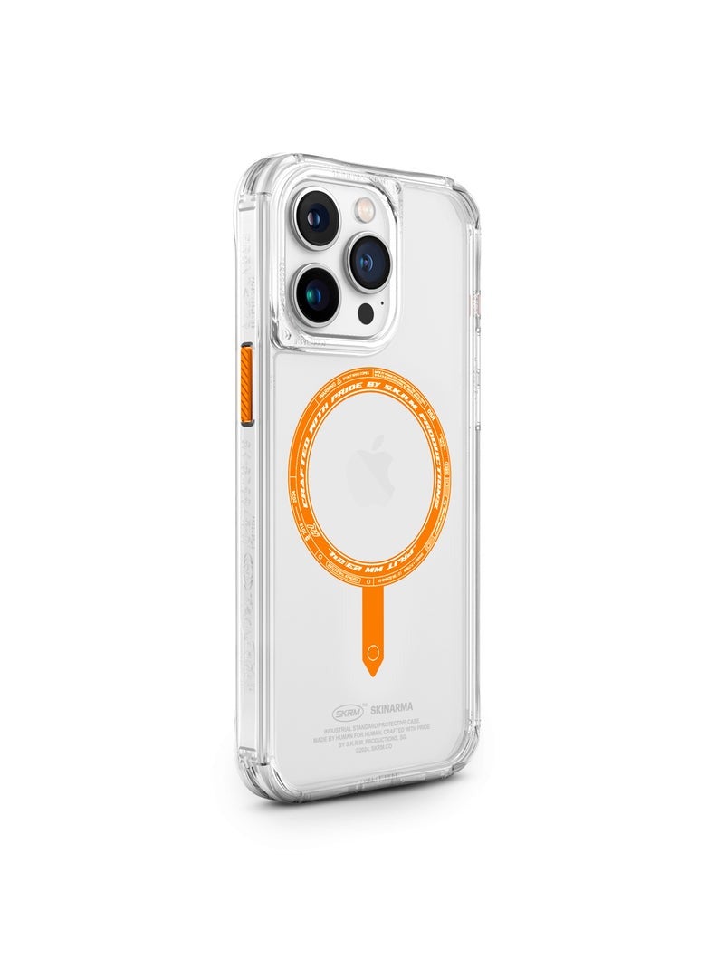 Skinarma Saido Sunburst Mag-Charge iPhone 15 Pro - Orange  - Image 2