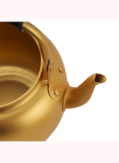 رويال فورد Golden-Finish Aluminum Tea Kettle- Rf10768| Rust And Corrosion Resistant Body With Comfortable And Anti-Scald Handle| Induction Compatible| Perfect For Indoor And Outdoor Use| Gold 2.0Liters  - Image 4