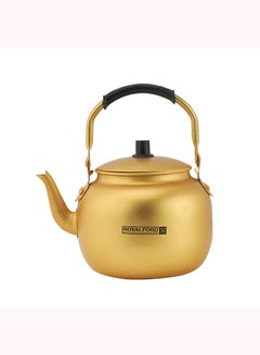 رويال فورد Golden-Finish Aluminum Tea Kettle- Rf10768| Rust And Corrosion Resistant Body With Comfortable And Anti-Scald Handle| Induction Compatible| Perfect For Indoor And Outdoor Use| Gold 2.0Liters  - Image 1