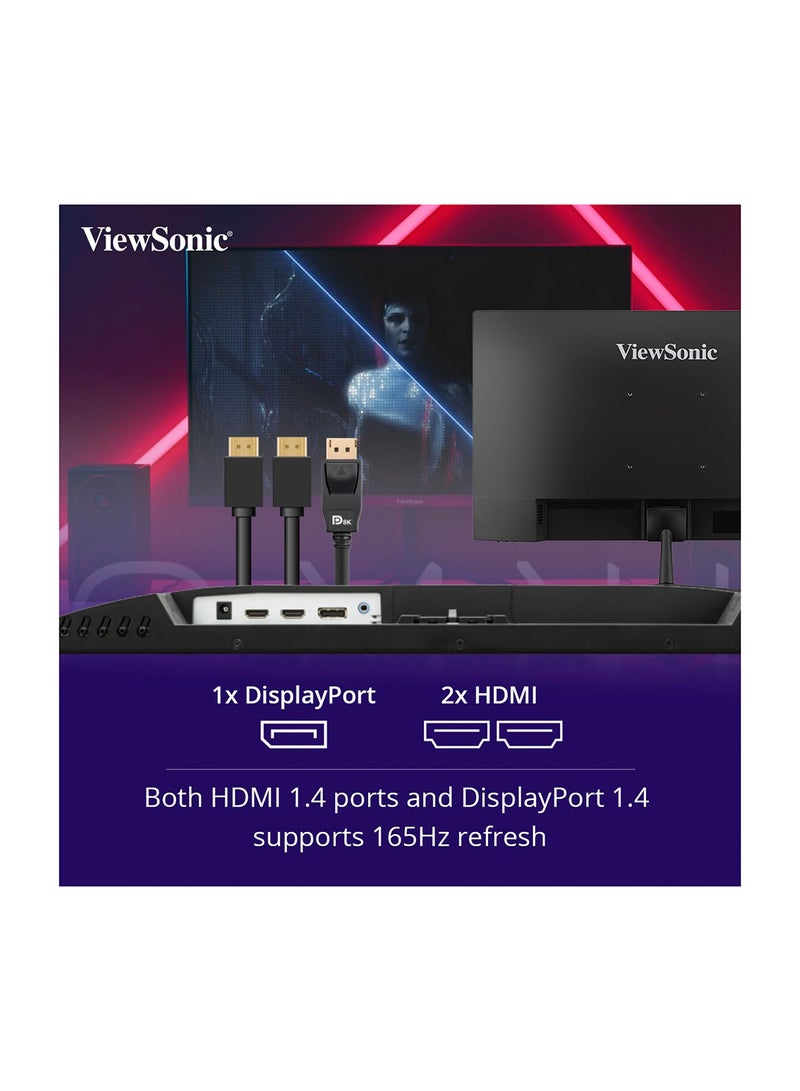 ViewSonic - Omni 27 Inch Full HD Fast IPS Gaming Monitor With 0.5 ms 165Hz HDR10 AMD Free Sync Premium VESA Adaptive Sync 104% sRGB 2 Speaker And 5 Year Warranty Upon Registration Black - Image 1