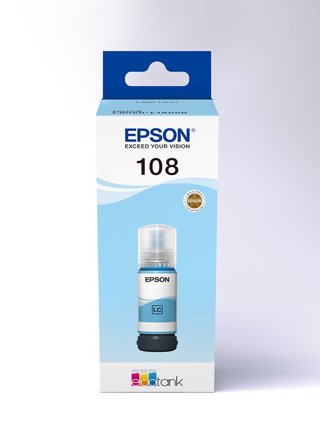 EPSON 108 EcoTank ink bottle Light Cyan  - Image 2