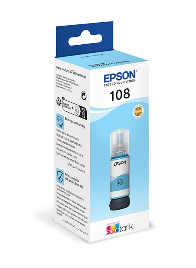 EPSON 108 EcoTank ink bottle Light Cyan  - Image 3