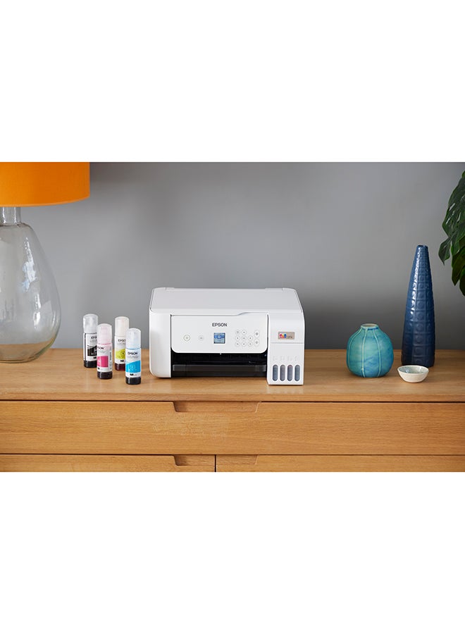 EPSON - EcoTank L3266 Home ink tank printer A4, colour, 3-in-1 printer with WiFi and SmartPanel App connectivity White - Image 1
